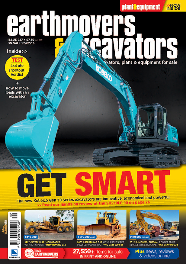 Image On The Front Cover Of Earthmovers &Amp; Excavators 1 - Kobelco Excavators